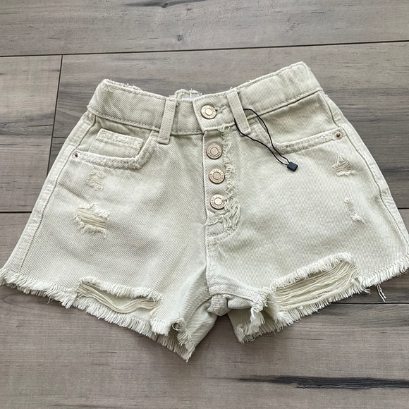 Girls Zara Denim Shorts - Size 7 - Picture 1 of 4